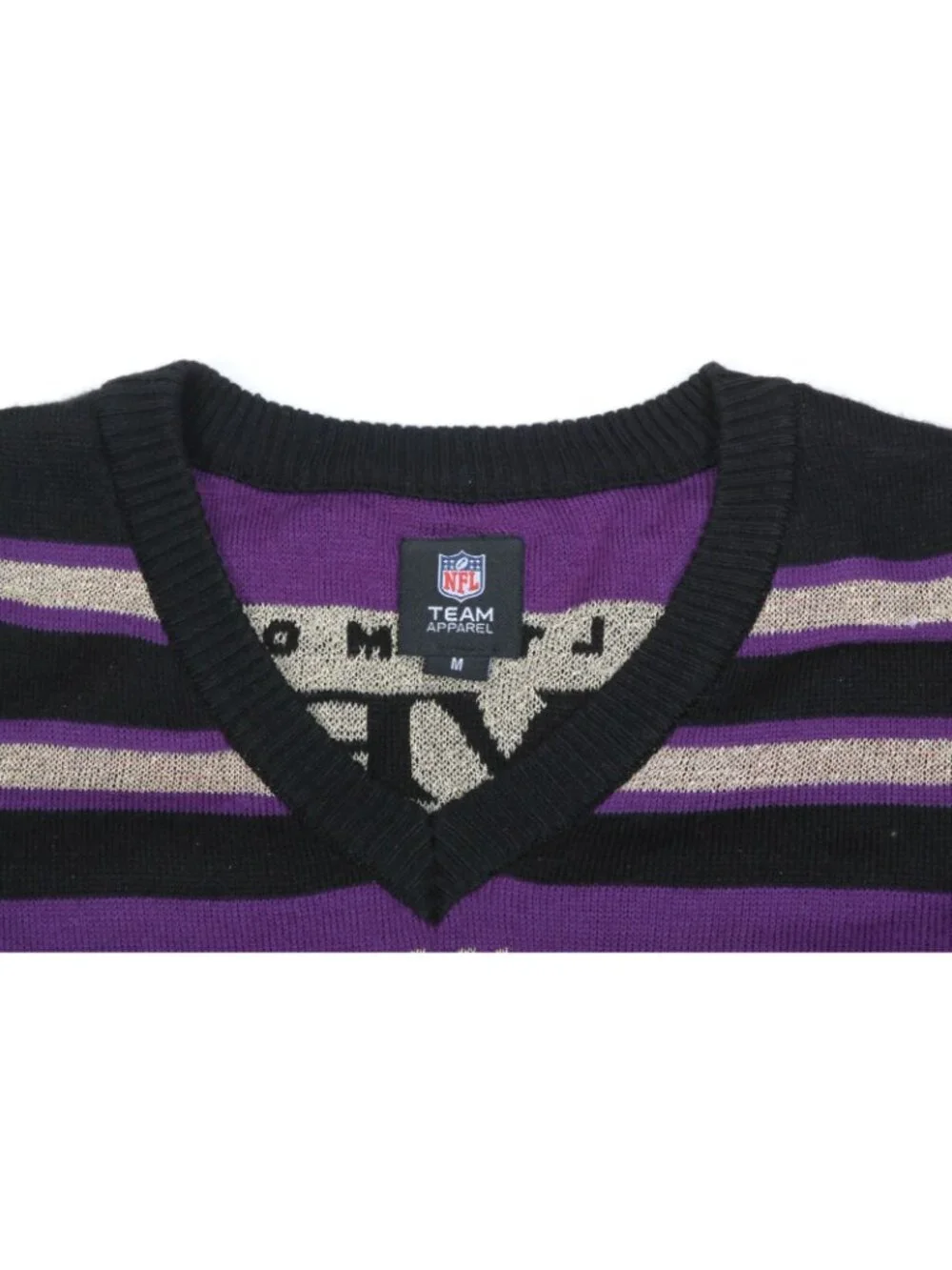Adult NFL Baltimore Ravens Logo Ugly Christmas Sweater Lights Up sz M /476
